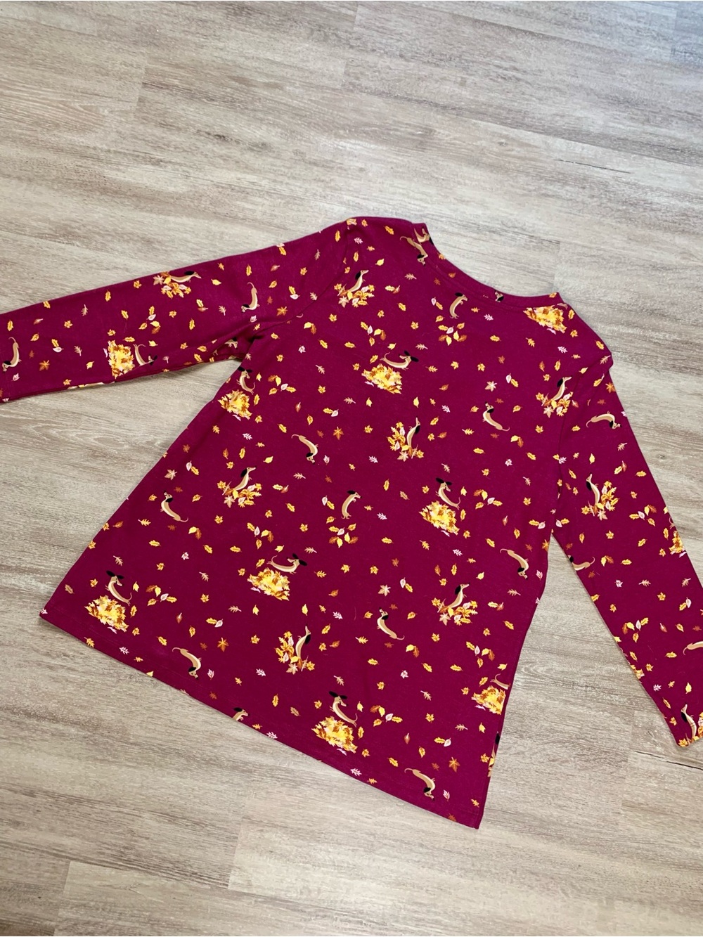 Kim Rogers 3-Pack Fall Tops Fox Dachshund Leaves 100% Cotton L - Picture 7 of 10